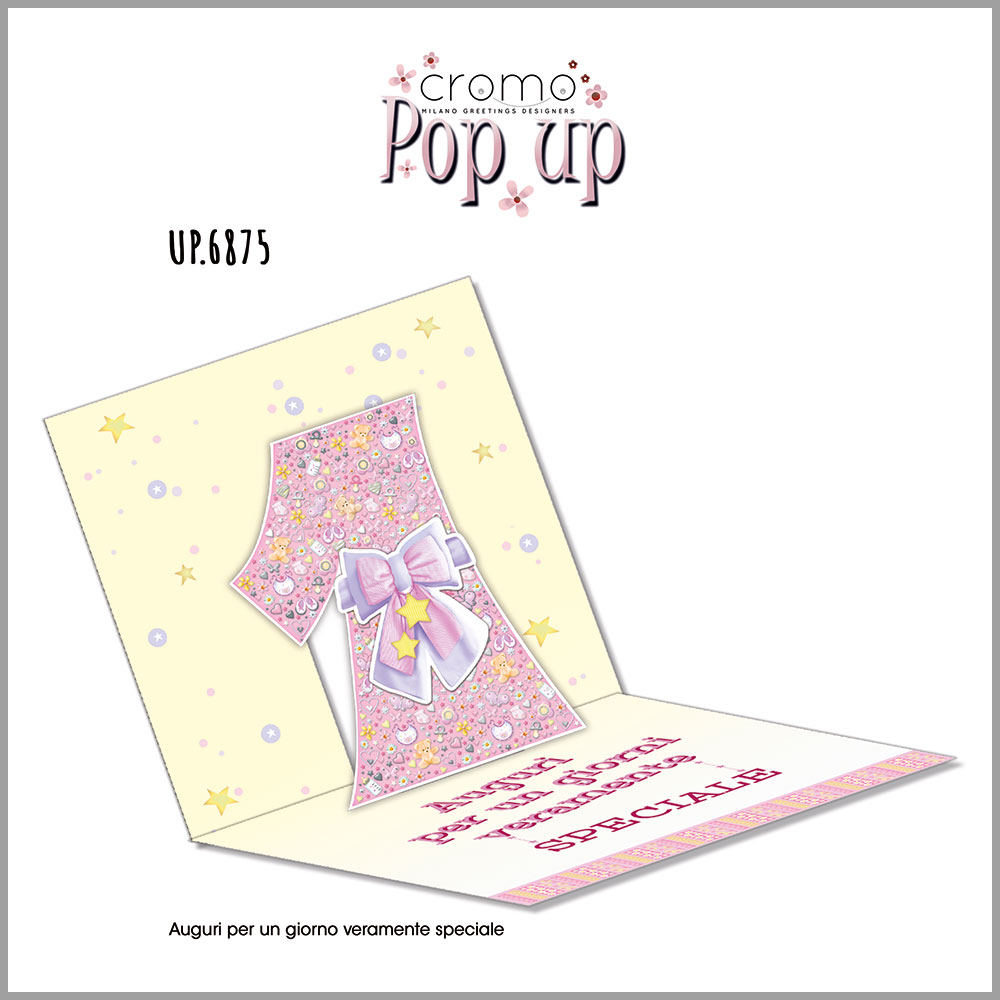 Pop Up Compleanno 1 rosa